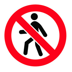Stop halt allowed Do not enter danger warning sign Vector attention forbidden caution or admittance signs No ban allowed walking people stepping or run symbols Highway road prohibited emergency beware