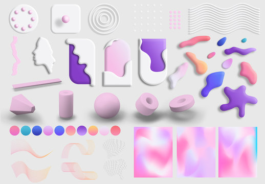 Kit artistico 3D leggero e surreale