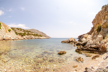 rocky beach in Greece Anavyssos