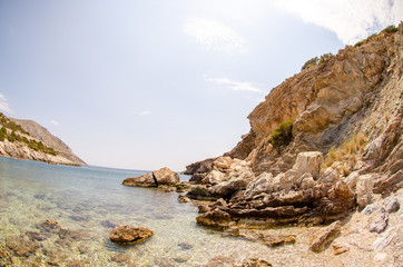 rocky beach in Greece Anavyssos