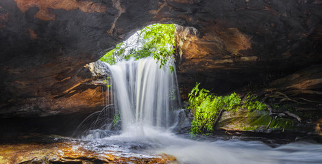 The beautiful waterfall in forest.