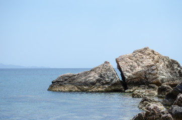 rocky beach in Greece Anavyssos
