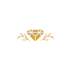 diamond icon, abstract symbol for cosmetics and packaging,hand crafted or beauty products.