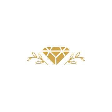 diamond icon, abstract symbol for cosmetics and packaging,hand crafted or beauty products.