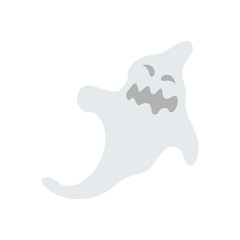 icon of halloween ghost icon, flat style