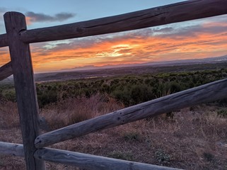 sunset in the mountains
