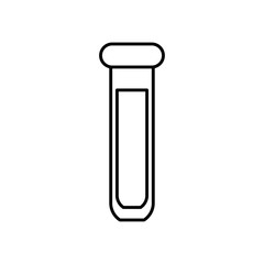 test tube icon, line style