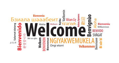 Fototapeta premium Welcome Word Cloud
