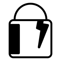 Broken padlock icon