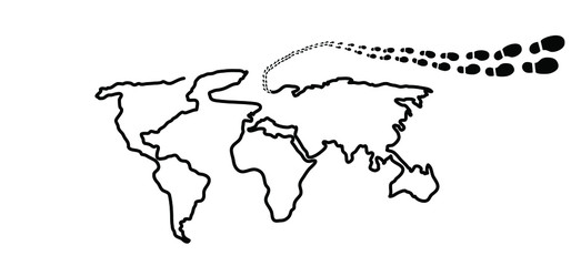 tracking track footprints human shoes shoe sole funny feet footsteps route people silhouette follow vector hiking icon steps sign foot Walks Walking wallpaper banner Trekking footmark fun navigation 