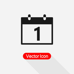 1 Calendar Icon Vector Illustration Eps10