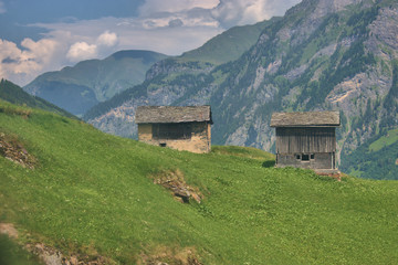 Berglandschaft in Vals in der Schweiz 31.7.2020