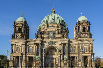 Fototapeta na wymiar Berlin Cathedral (Berliner Dom) - famous landmark on the Museum Island in Mitte, Germany.