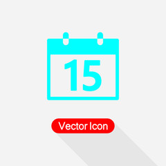 15 Calendar Icon Vector Illustration Eps10