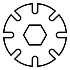 Steel gear icon
