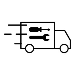 Technician car icon