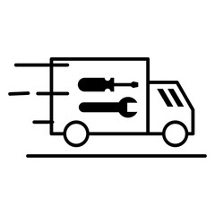 Technician car icon
