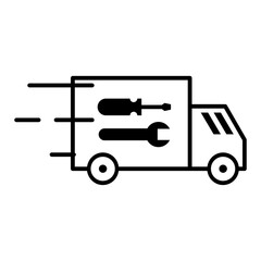 Technician car icon