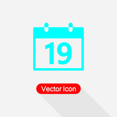 19 Calendar Icon Vector Illustration Eps10