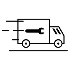 Technician car icon