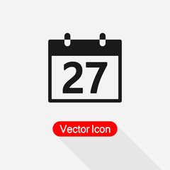 27 Calendar Icon Vector Illustration Eps10