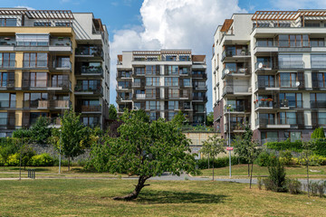 residential houses in the city of prague