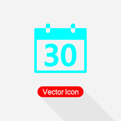 30 Calendar Icon Vector Illustration Eps10