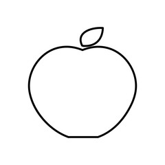 apple fruit icon, line style