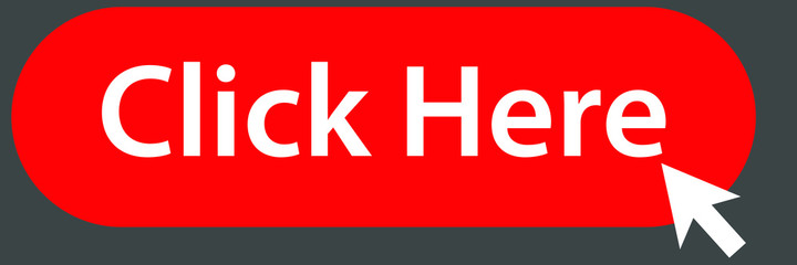 Click here red square web button with mouse pointer