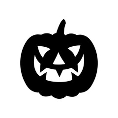 halloween pumpkin icon, silhouette style