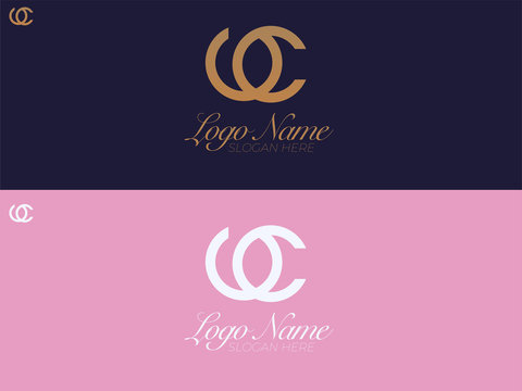 Luxury elegant premium u and c uc u c  slash style logo concept branding brand