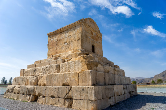 Iran, Pasargardae near Shiraz. The Tombe of Cyrus the Great.