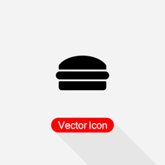 Fototapeta premium Burger Icon Vector Illustration Eps10
