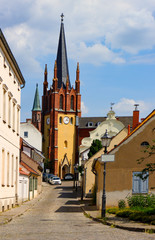 Werder an der Havel mit Heilig-Geist-Kirche 