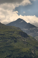 Naklejka na ściany i meble Berglandschaft in Vals in der Schweiz 31.7.2020