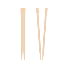 Wooden Chopsticks, Chopsticks Icon Utensil Vector Icon Illustration Background