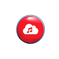 Cloud vector icon. Upload, download, link Audio, cloud, music, sound, soundcloud. Cloud icona, music icon. Nuvola icona, nube, cielo, nuvola musica, download music