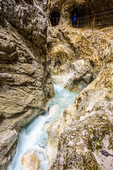 The Höllental, is one of the routes on the German side leading up the Zugspitze on the German-Austrian border in the northern Alps. It passes through a narrow gorge.