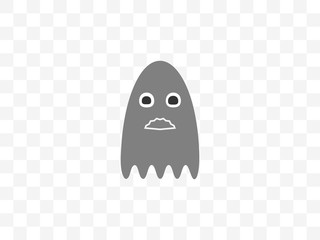 Halloween, horror, ghost icon. Vector illustration, flat design.