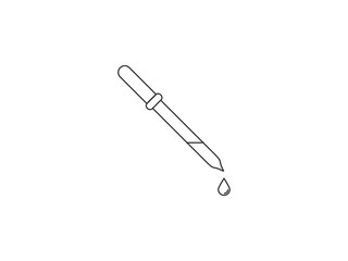 Dropper, pipette icon. Vector illustration, flat design.