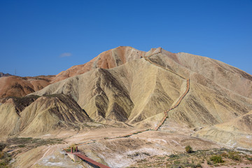 Rainbow Mountains at Zhangye Danxia National Geopark, Gansu, China