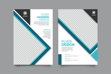 Business Brochure. Flyer Design. Leaflets a4 Template. Cover Book and Magazine. Annual Report Vector illustration