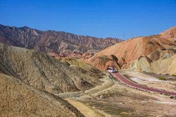 Rainbow Mountains at Zhangye Danxia National Geopark, Gansu, China