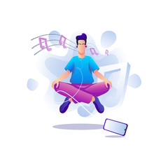 Meditation while listening to music