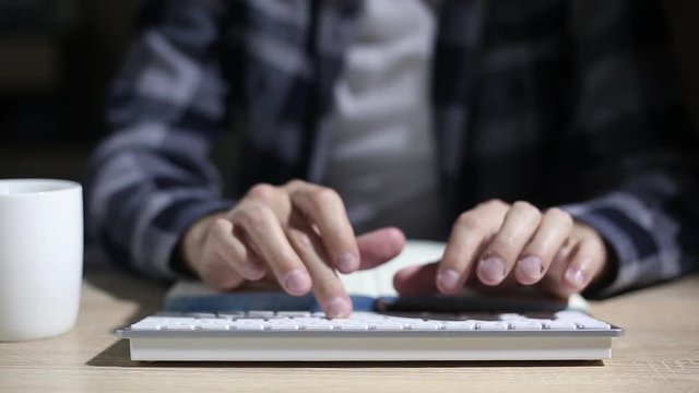 businessman hands type on laptop keyboard business 4K Hands touch typing pointing cloud data social network media,Businesswoman working on tablet computer,Extreme close-up human hands on keyboard 4K