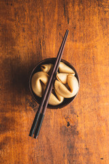 Chinese lucky cookies. Fortune cookies.