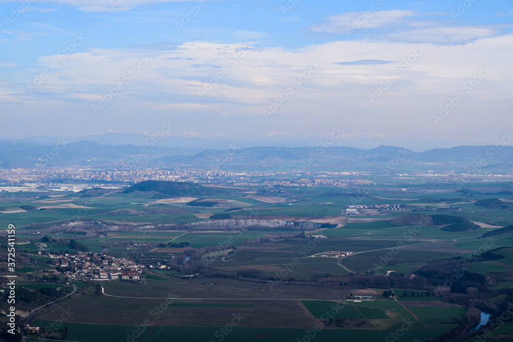 Wall mural aerial view of the city