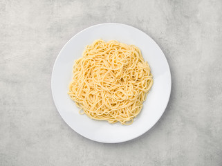 pasta spaghetti on a white plate