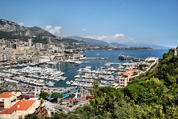 Naklejka premium view of the city of monaco
