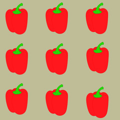 Pattern with red peppers